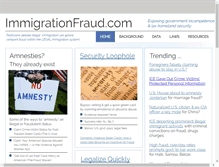 Tablet Screenshot of immigrationfraud.com